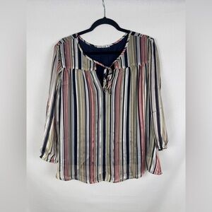 Retrology Striped Multicolor Women's Top